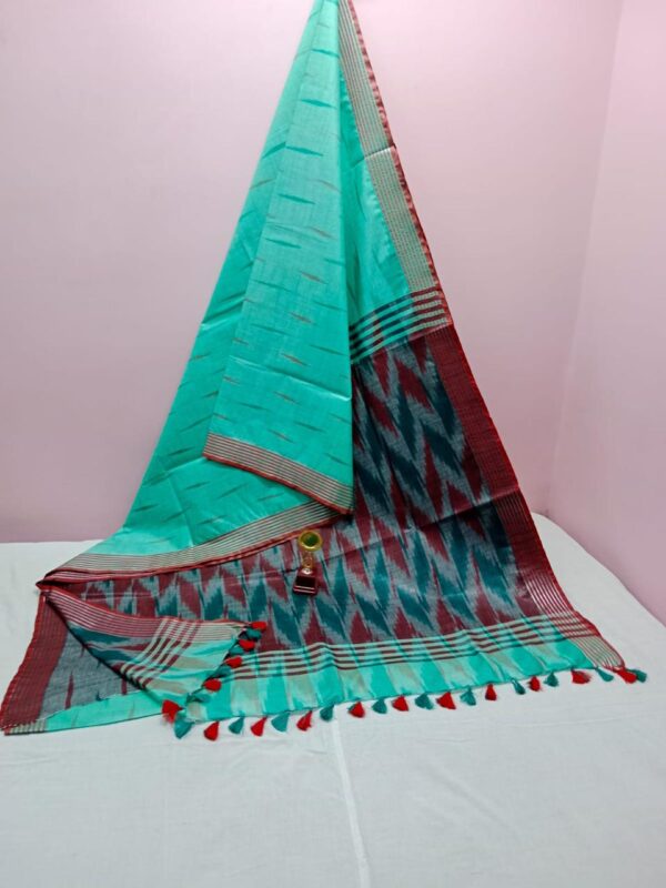 Handwoven Cotton Ikkat Saree