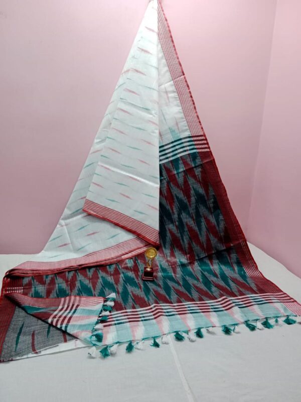 Handwoven Cotton Ikkat Saree